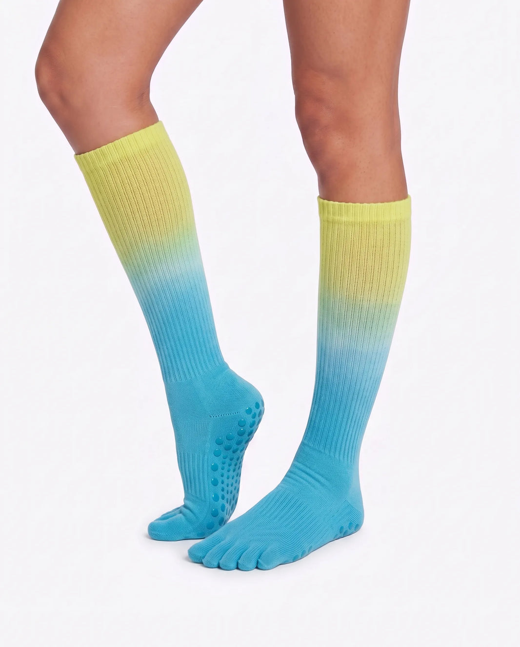Full Toe Gradient Knee High Grip Socks