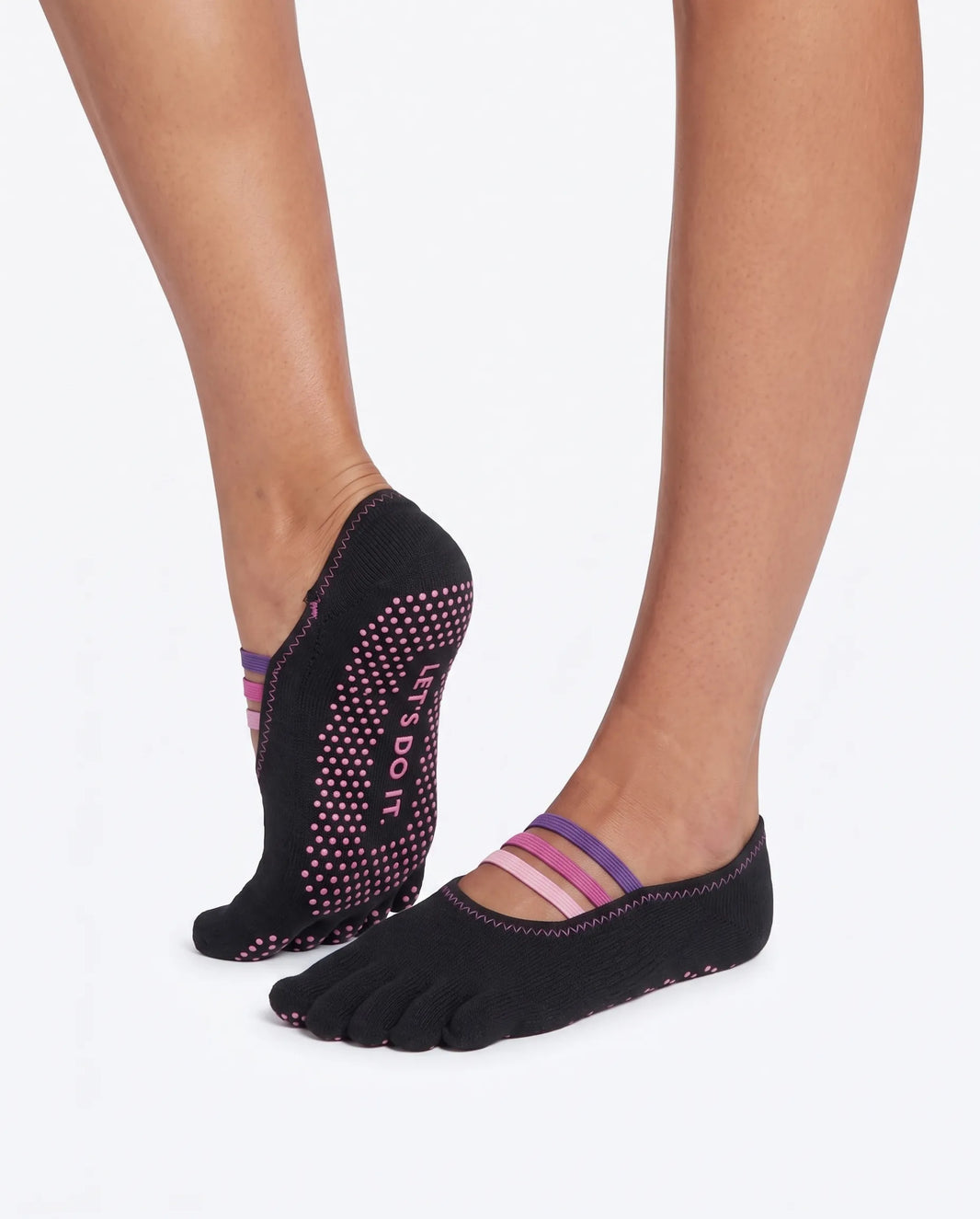 Full Toe Triple-Strap Low Rise Grip Socks