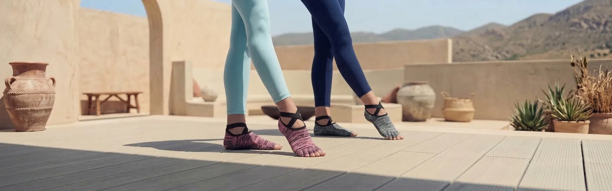 Discover how Yanng designs strapped five-toe grip socks for studio and lifestyle wear.